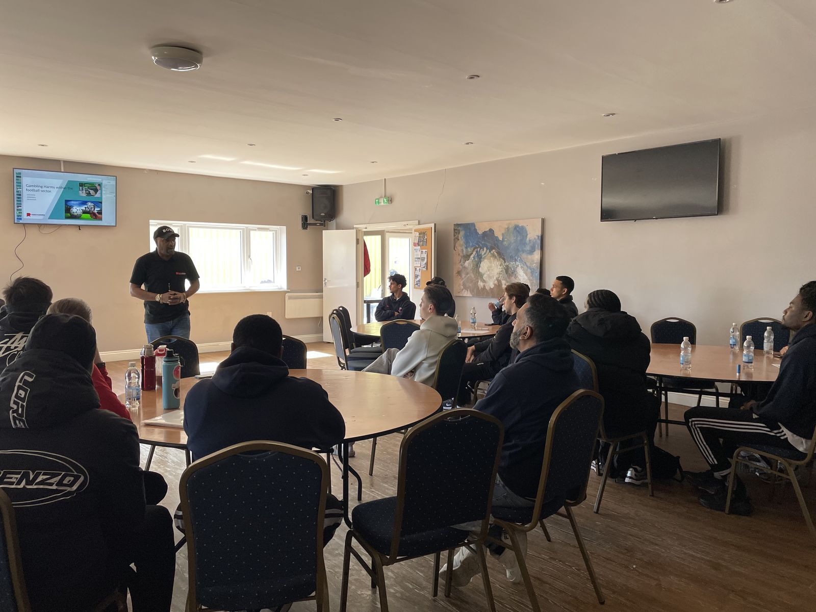 Red Card gambling harms education session with the squad